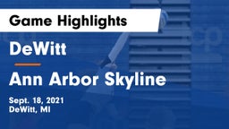 DeWitt  vs Ann Arbor Skyline Game Highlights - Sept. 18, 2021