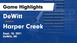DeWitt  vs Harper Creek Game Highlights - Sept. 18, 2021