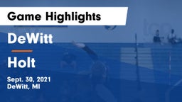 DeWitt  vs Holt  Game Highlights - Sept. 30, 2021