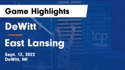 DeWitt  vs East Lansing  Game Highlights - Sept. 13, 2022