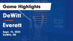 DeWitt  vs Everett Game Highlights - Sept. 15, 2022