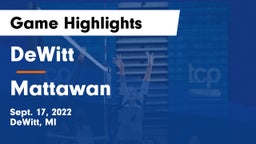 DeWitt  vs Mattawan  Game Highlights - Sept. 17, 2022