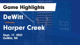 DeWitt  vs Harper Creek  Game Highlights - Sept. 17, 2022
