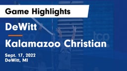 DeWitt  vs Kalamazoo Christian Game Highlights - Sept. 17, 2022