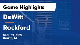 DeWitt  vs Rockford Game Highlights - Sept. 24, 2022