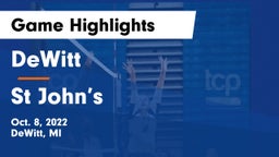DeWitt  vs St John’s Game Highlights - Oct. 8, 2022