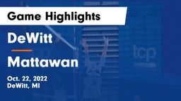 DeWitt  vs Mattawan  Game Highlights - Oct. 22, 2022