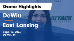 DeWitt  vs East Lansing  Game Highlights - Sept. 12, 2023