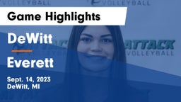 DeWitt  vs Everett Game Highlights - Sept. 14, 2023