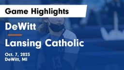 DeWitt  vs Lansing Catholic  Game Highlights - Oct. 7, 2023