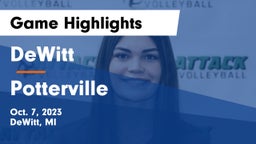 DeWitt  vs Potterville  Game Highlights - Oct. 7, 2023