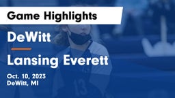 DeWitt  vs Lansing Everett Game Highlights - Oct. 10, 2023