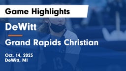 DeWitt  vs Grand Rapids Christian  Game Highlights - Oct. 14, 2023