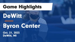 DeWitt  vs Byron Center  Game Highlights - Oct. 21, 2023