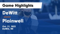 DeWitt  vs Plainwell  Game Highlights - Oct. 21, 2023