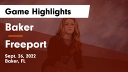 Baker  vs Freeport   Game Highlights - Sept. 26, 2022
