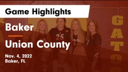 Baker  vs Union County  Game Highlights - Nov. 4, 2022