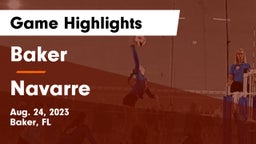Baker  vs Navarre  Game Highlights - Aug. 24, 2023