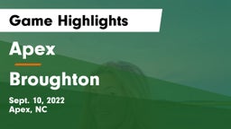 Apex  vs Broughton Game Highlights - Sept. 10, 2022