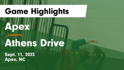 Apex  vs Athens Drive Game Highlights - Sept. 11, 2023