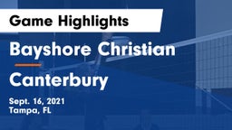Bayshore Christian  vs Canterbury Game Highlights - Sept. 16, 2021
