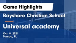 Bayshore Christian School vs Universal academy Game Highlights - Oct. 8, 2021