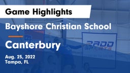 Bayshore Christian School vs Canterbury Game Highlights - Aug. 25, 2022