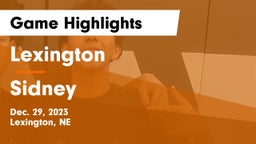 Lexington  vs Sidney  Game Highlights - Dec. 29, 2023