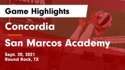 Concordia  vs San Marcos Academy Game Highlights - Sept. 20, 2021