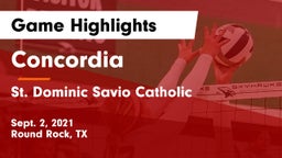 Concordia  vs St. Dominic Savio Catholic  Game Highlights - Sept. 2, 2021