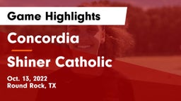 Concordia  vs Shiner Catholic Game Highlights - Oct. 13, 2022