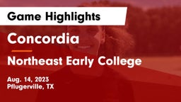 Concordia  vs Northeast Early College  Game Highlights - Aug. 14, 2023