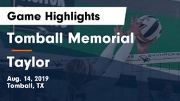 Tomball Memorial vs Taylor  Game Highlights - Aug. 14, 2019