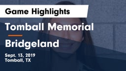 Tomball Memorial vs Bridgeland Game Highlights - Sept. 13, 2019