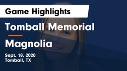 Tomball Memorial  vs Magnolia  Game Highlights - Sept. 18, 2020