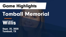 Tomball Memorial  vs Willis  Game Highlights - Sept. 25, 2020