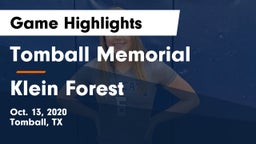 Tomball Memorial  vs Klein Forest  Game Highlights - Oct. 13, 2020