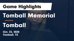 Tomball Memorial  vs Tomball  Game Highlights - Oct. 23, 2020