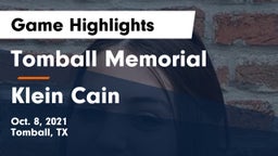 Tomball Memorial  vs Klein Cain  Game Highlights - Oct. 8, 2021