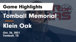 Tomball Memorial  vs Klein Oak  Game Highlights - Oct. 26, 2021
