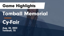 Tomball Memorial  vs Cy-Fair  Game Highlights - Aug. 30, 2022