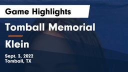 Tomball Memorial  vs Klein Game Highlights - Sept. 3, 2022