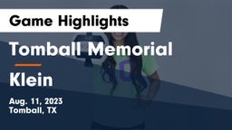 Tomball Memorial  vs Klein Game Highlights - Aug. 11, 2023