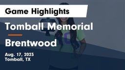 Tomball Memorial  vs Brentwood Game Highlights - Aug. 17, 2023
