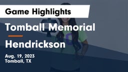 Tomball Memorial  vs Hendrickson Game Highlights - Aug. 19, 2023