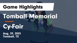 Tomball Memorial  vs Cy-Fair  Game Highlights - Aug. 29, 2023