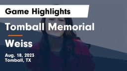 Tomball Memorial  vs Weiss Game Highlights - Aug. 18, 2023