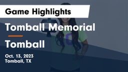 Tomball Memorial  vs Tomball  Game Highlights - Oct. 13, 2023