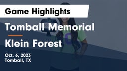 Tomball Memorial  vs Klein Forest  Game Highlights - Oct. 6, 2023