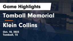Tomball Memorial  vs Klein Collins Game Highlights - Oct. 10, 2023